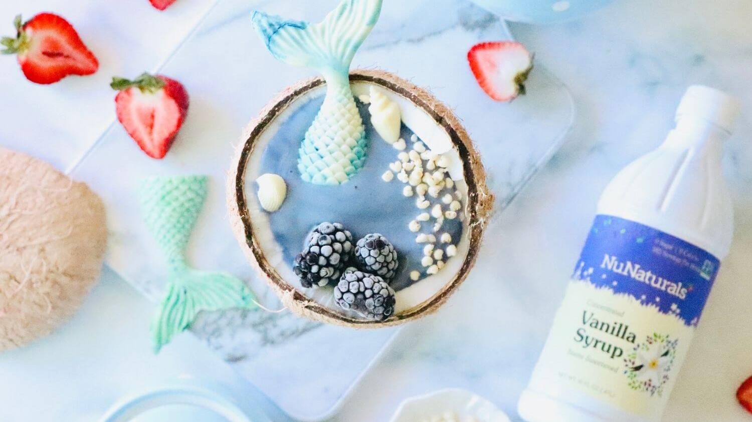 Vanilla Butterfly Pea Mermaid Nice Cream – NuNaturals