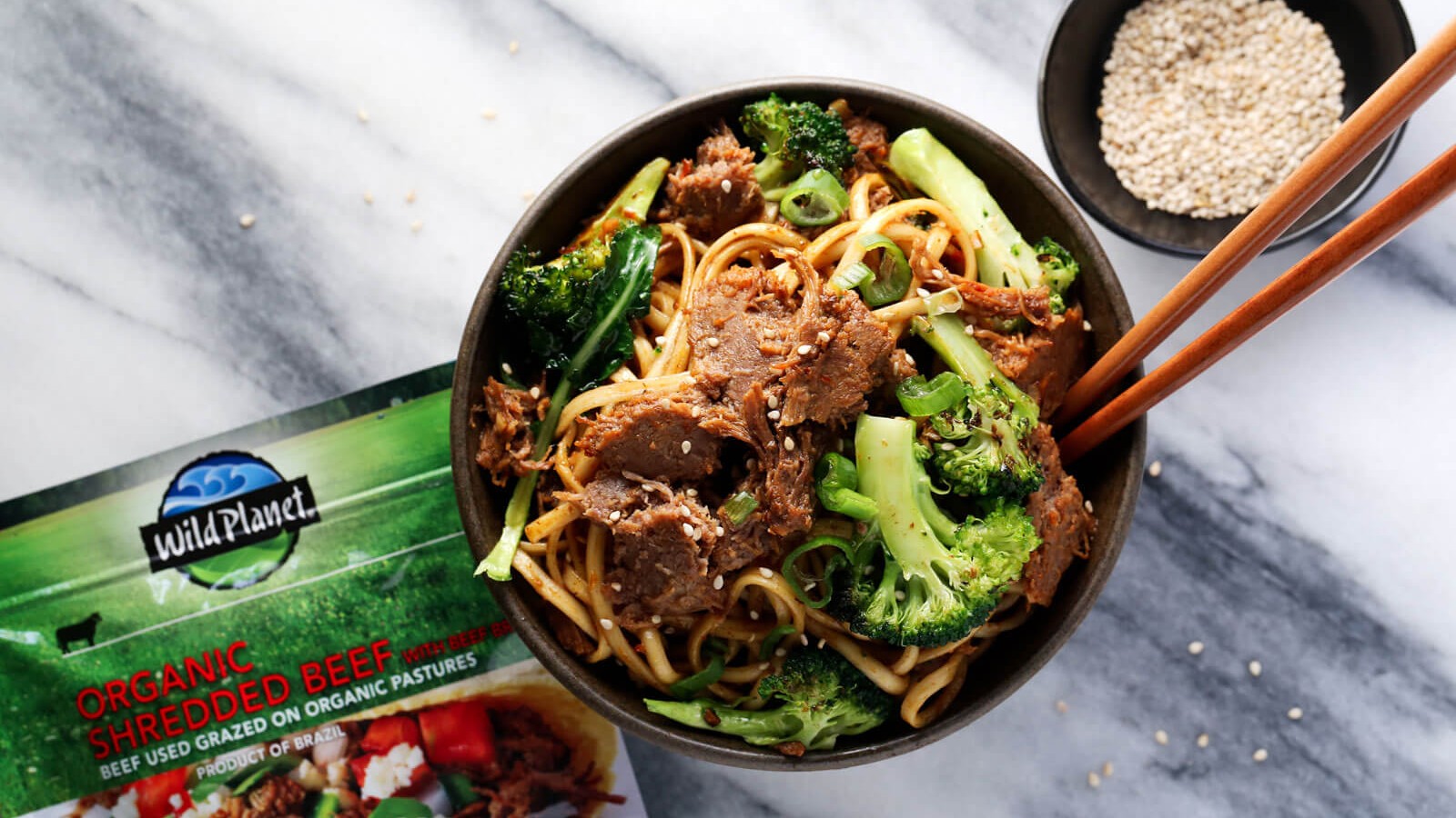 Beef and Broccoli Udon Noodle Stir Fry | Wild Planet Foods recipe