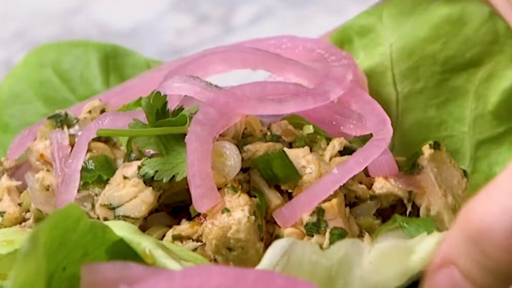 Image of Tuna Larb with Quick Pickled Onions