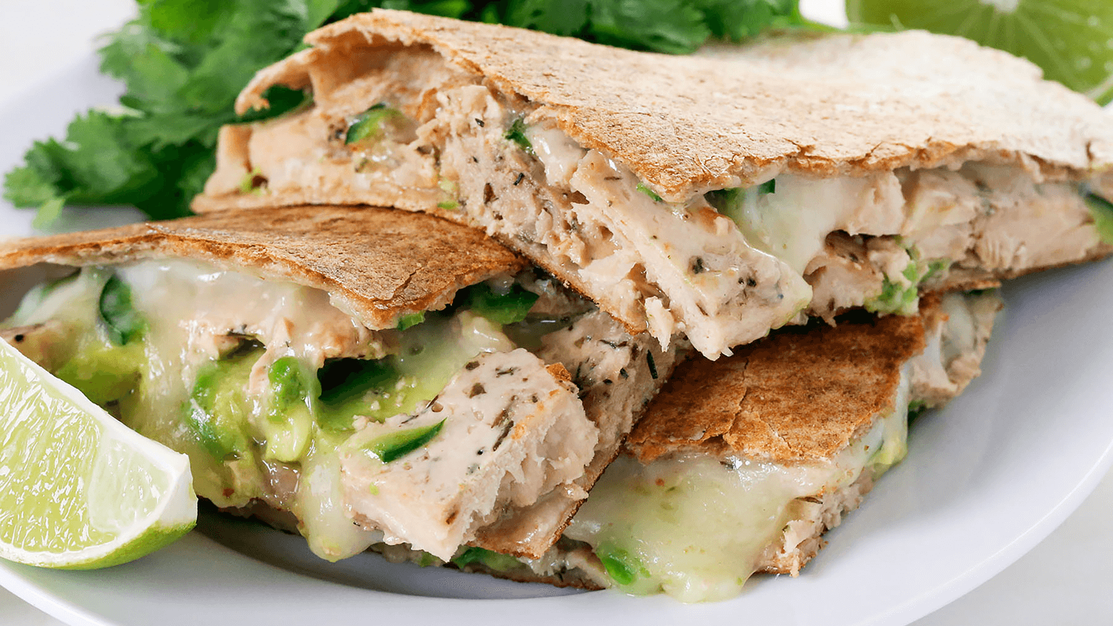 Lime and Basil Albacore Tuna Quesadillas