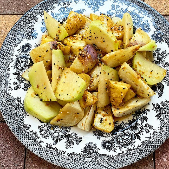 Image of Root Vegetables with Orange and Silan Vinaigrette