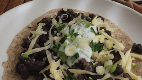 Image of Black Bean and Leek Tostados