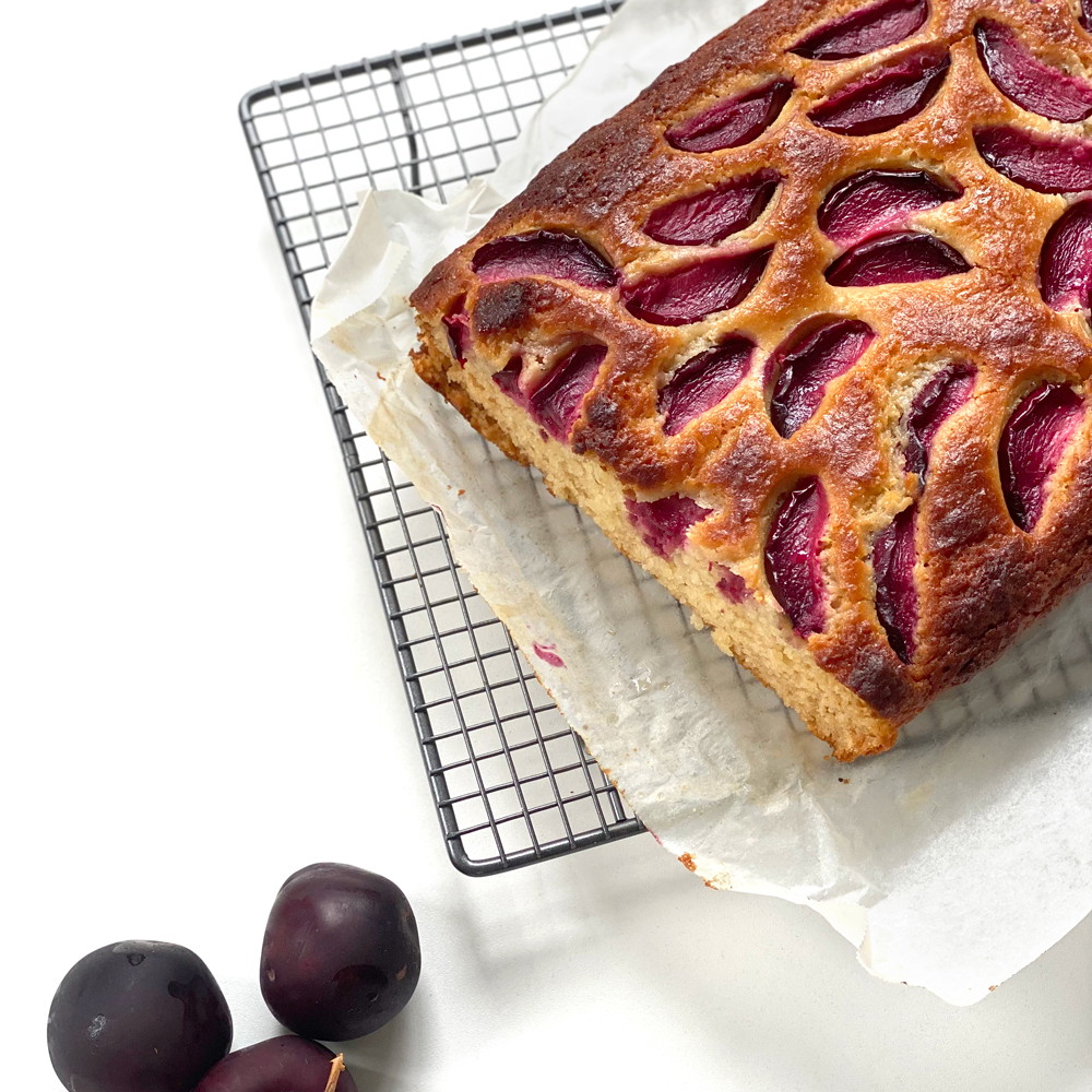Plum & Coconut Cake