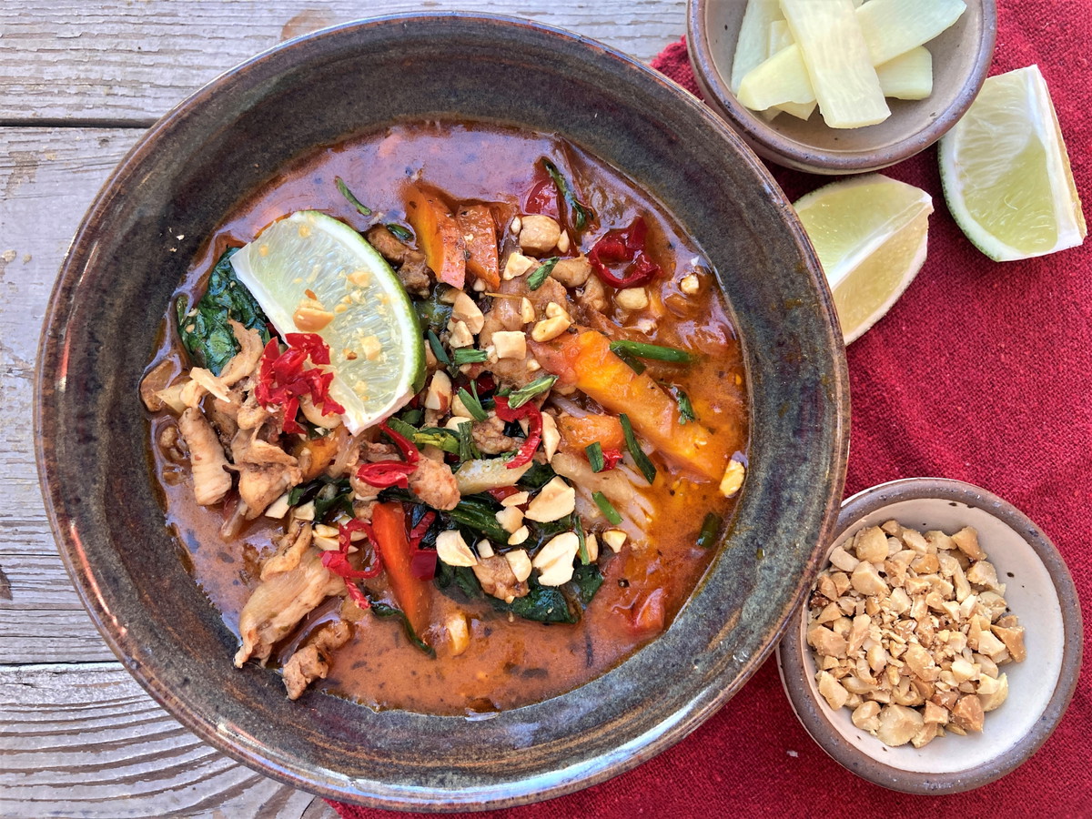 Thai Red Curry Chicken Soup