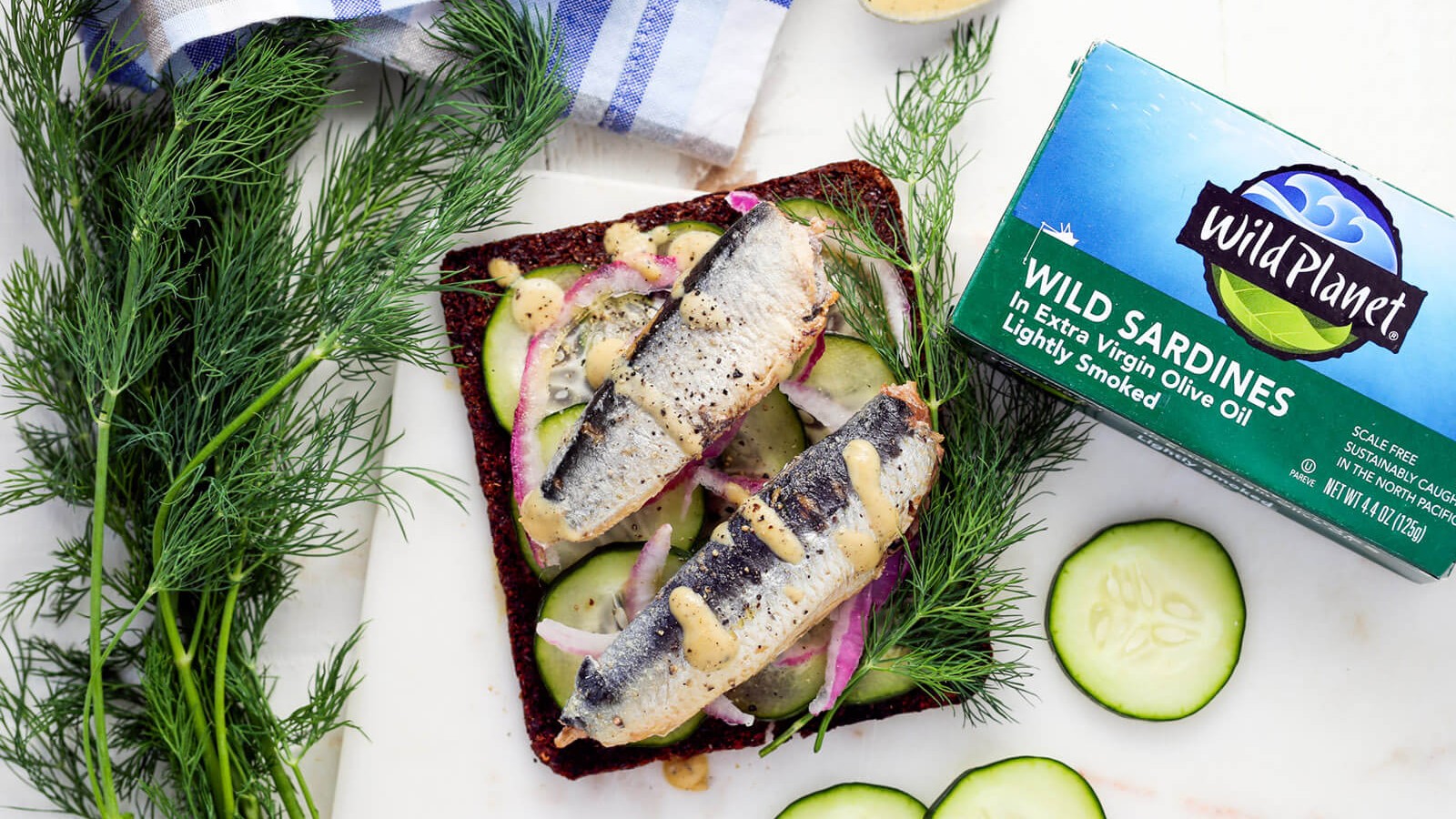 Image of Mustard Dill Sardine Tartine