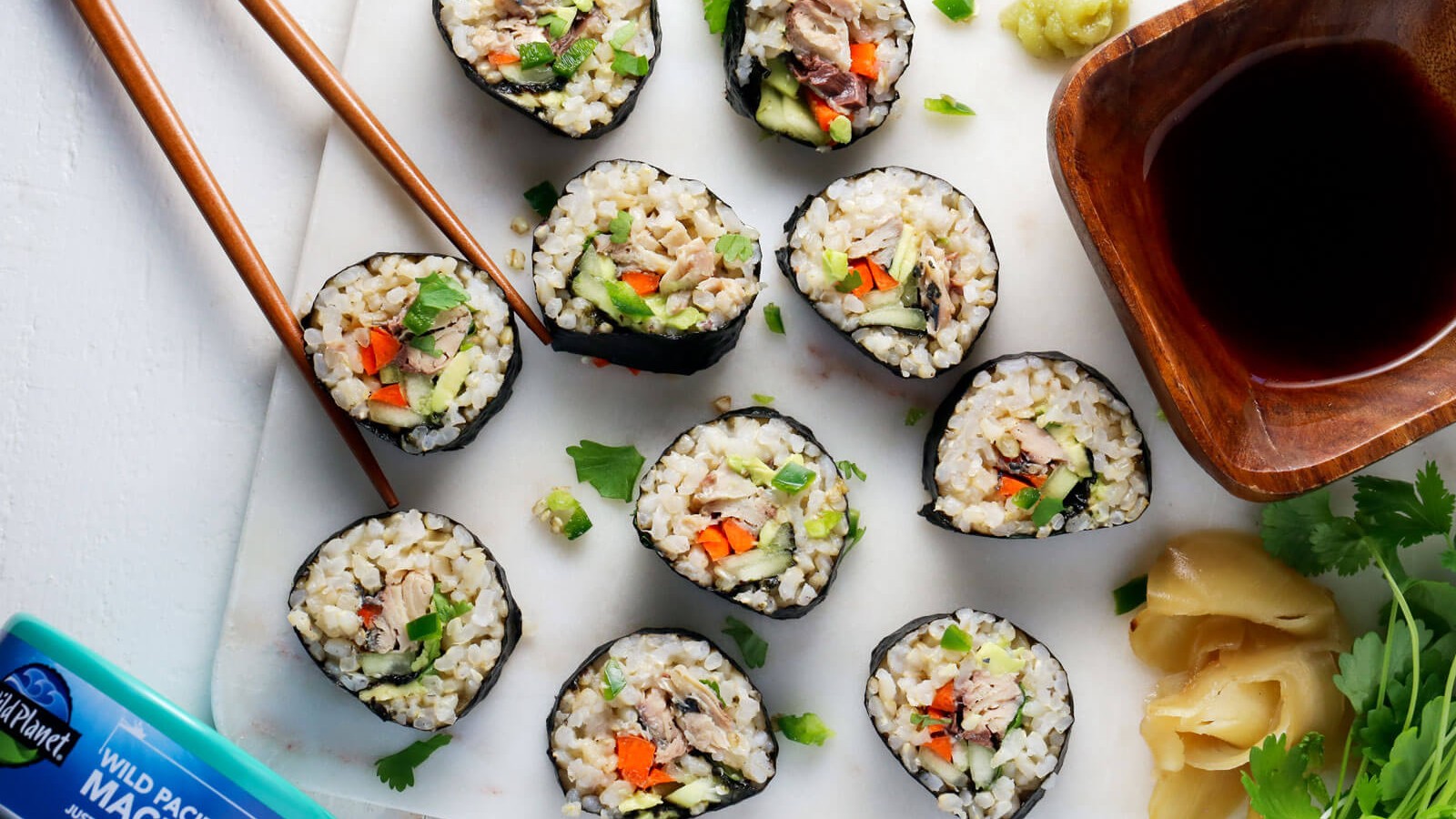 Mackerel Brown Rice Maki Rolls | Wild Planet Foods recipe