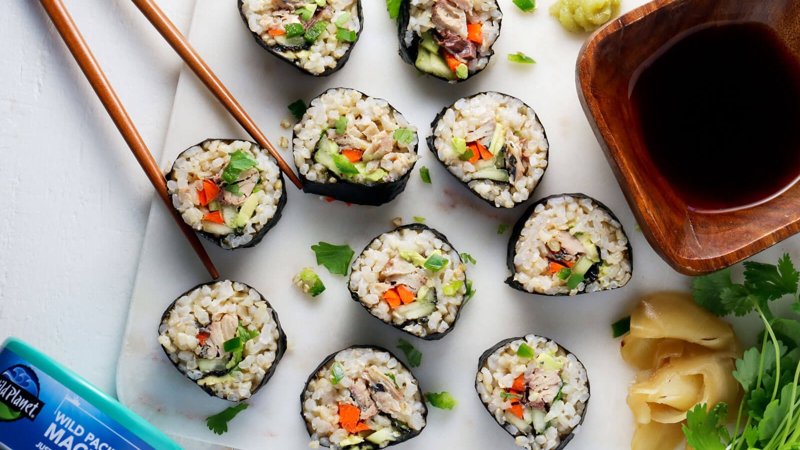 Image of Mackerel Brown Rice Maki Rolls