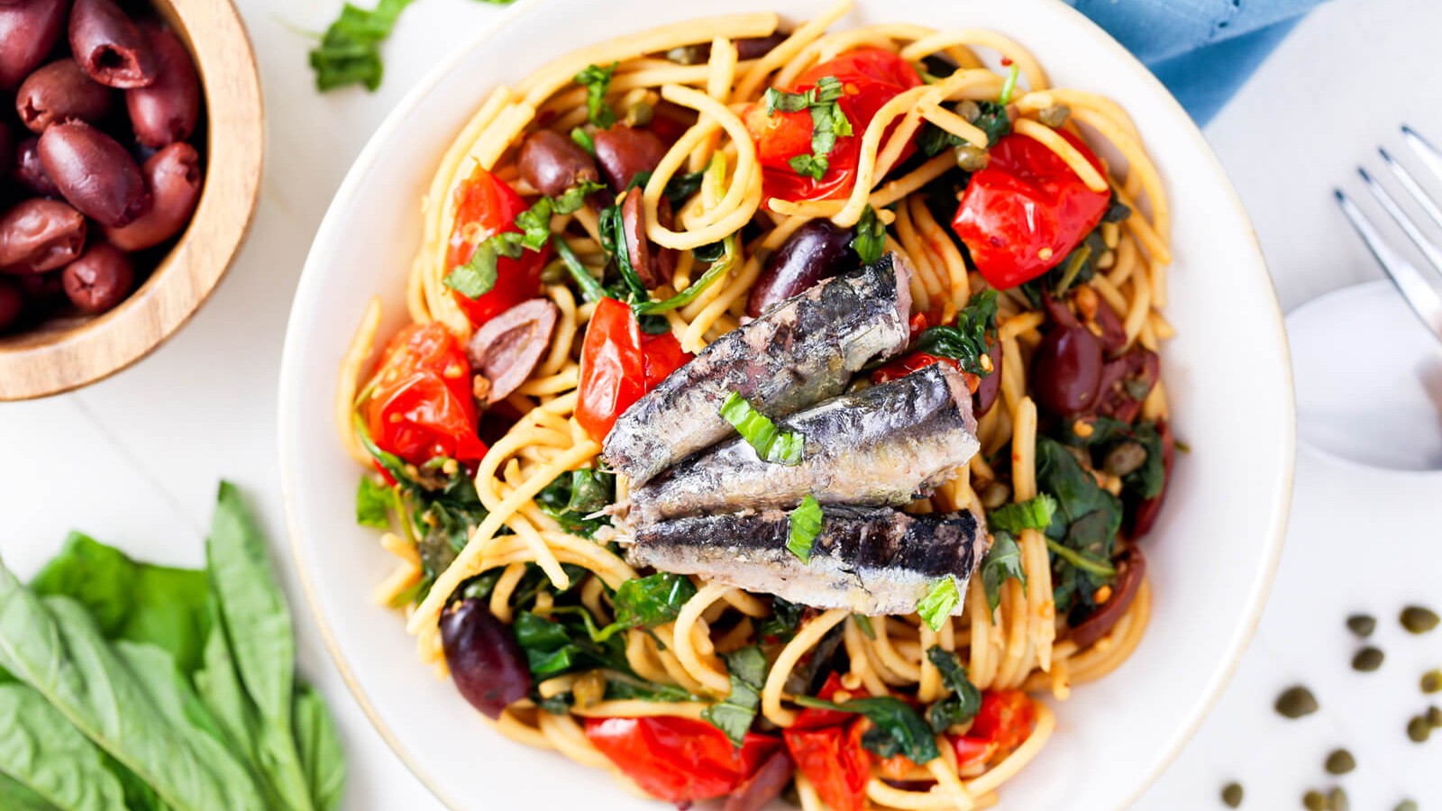 Image of Anchovy and Olive Pasta