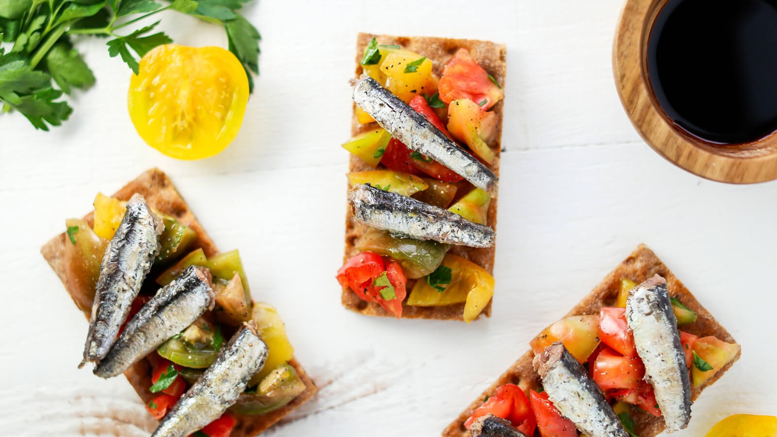 Image of Summer Tomato and Anchovy Crisps