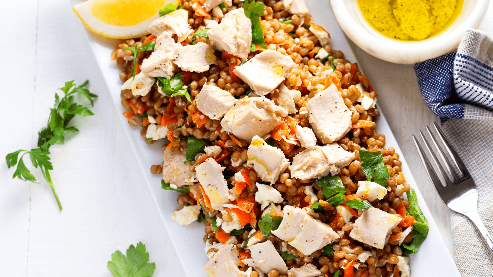Wild Planet Tuna, Feta and Wheat Berry Salad recipe –