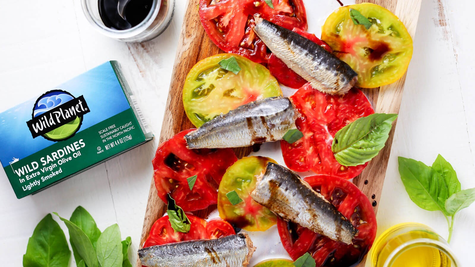 Image of Sardine & Tomato Salad with Roasted Garlic Dressing