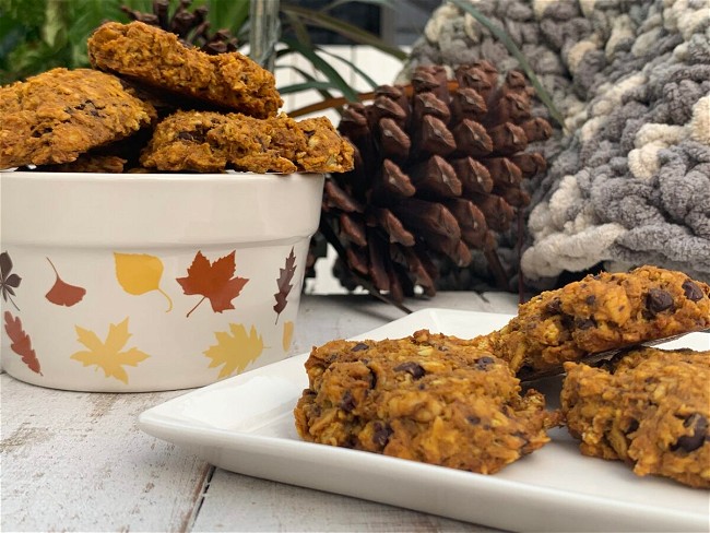 Image of Vegan and Gluten Free Pumpkin Chocolate Chip Cookies