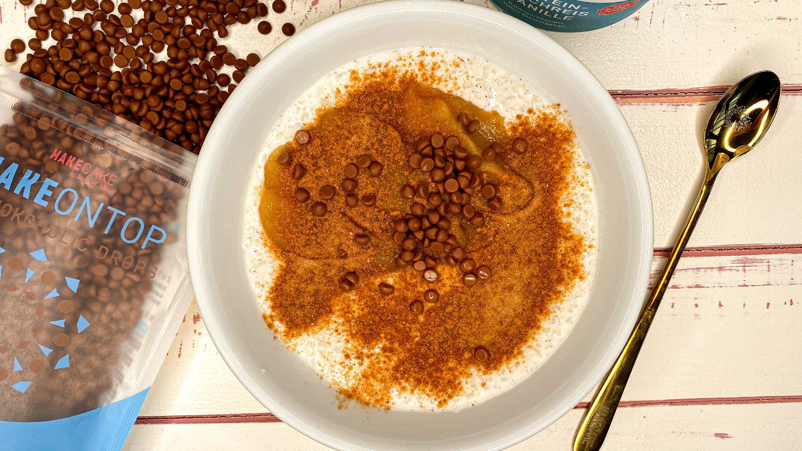 Image of PROTEINMILCHREIS MIT APFELMUS & ZIMT