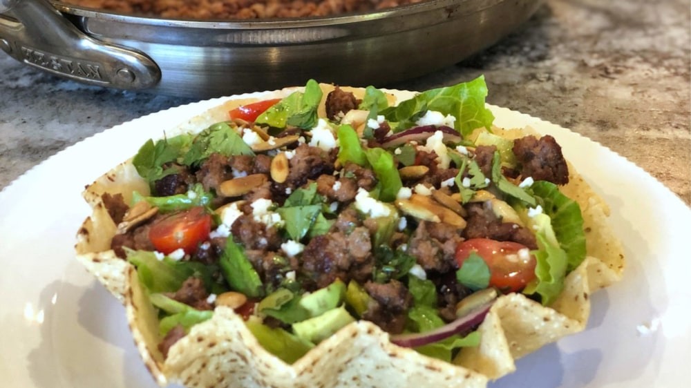 Image of Impossible Beef Taco Salad with Cilantro-Lime Vinaigrette