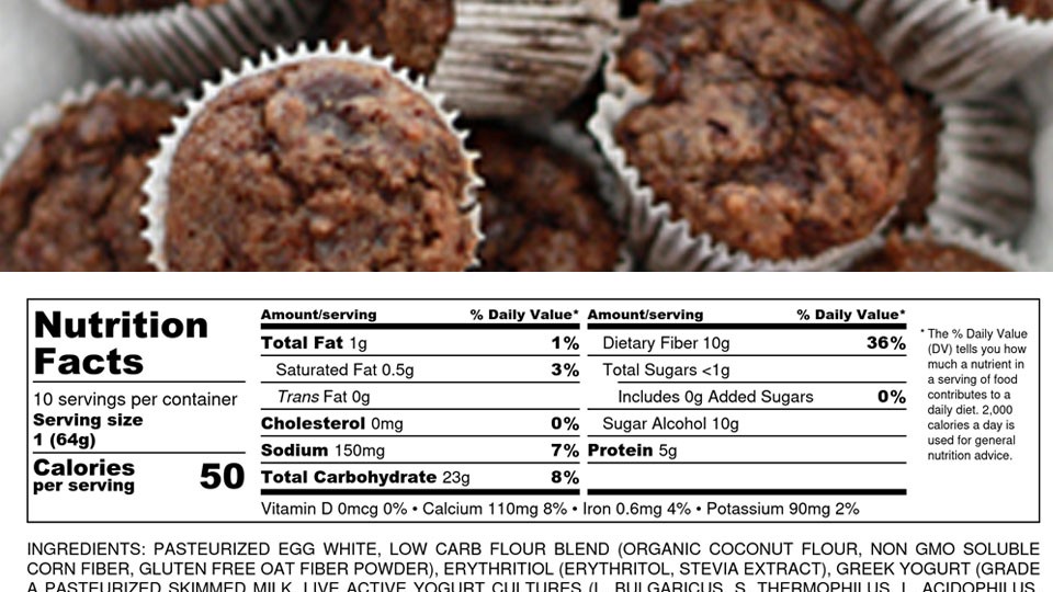 Image of Low Calorie Keto Brownie Muffins