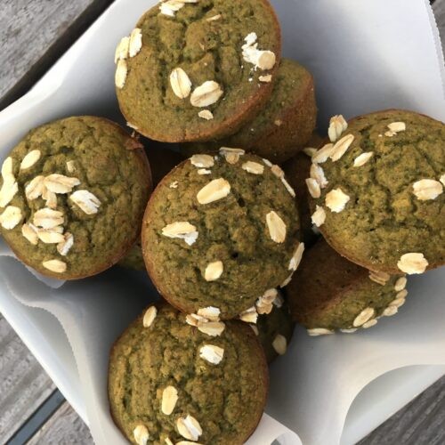 Image of Banana Spinach Almond Butter Muffins