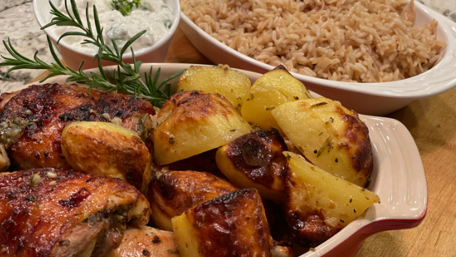 Image of Lemony Roasted Chicken with Potatoes