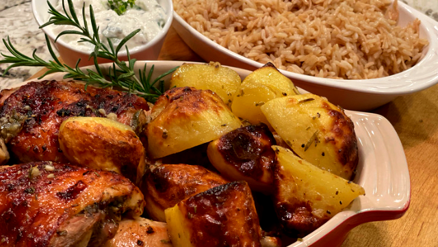 Image of Lemony Roasted Chicken with Potatoes