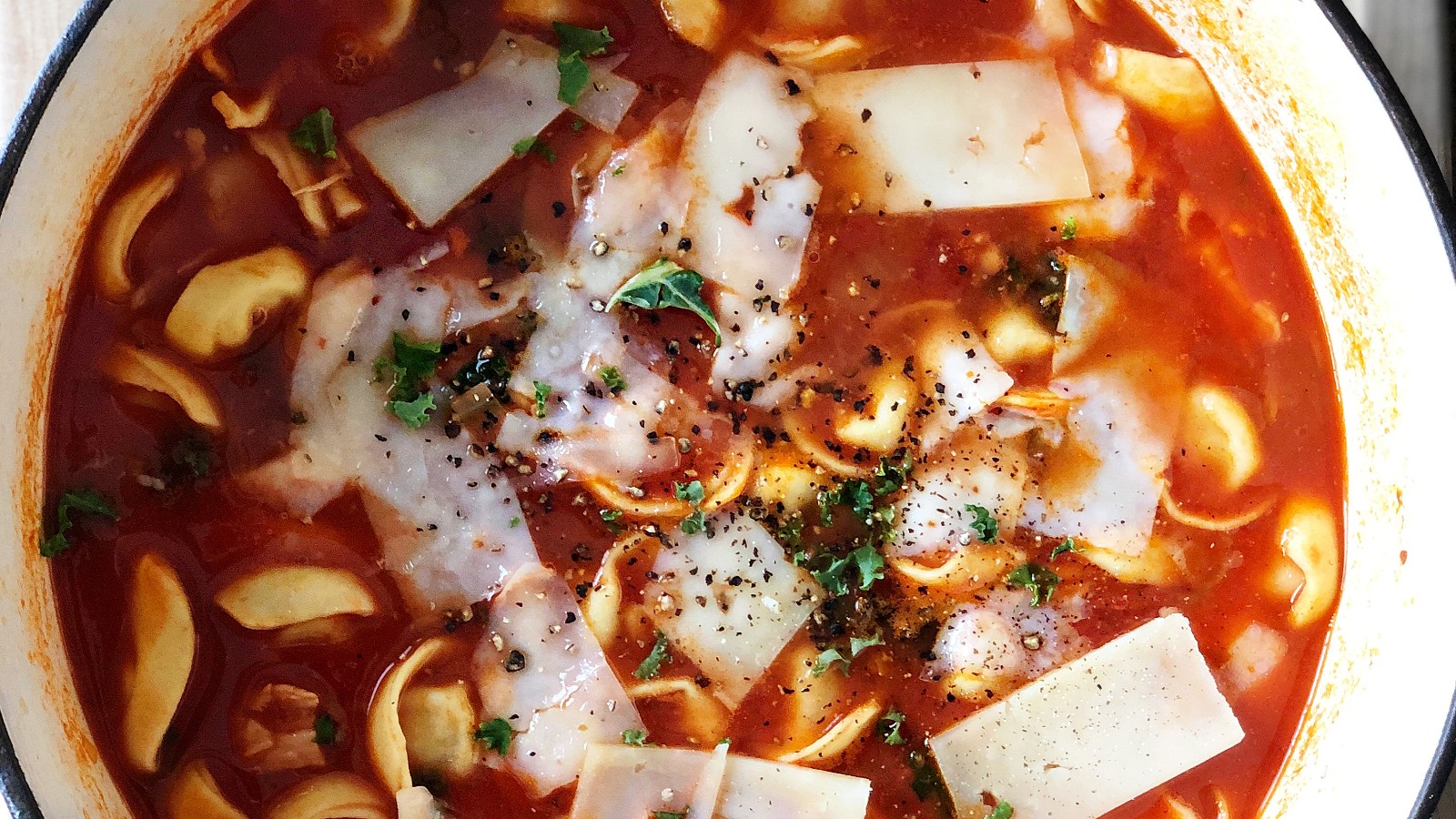 Image of The Best Chicken Tortellini Soup