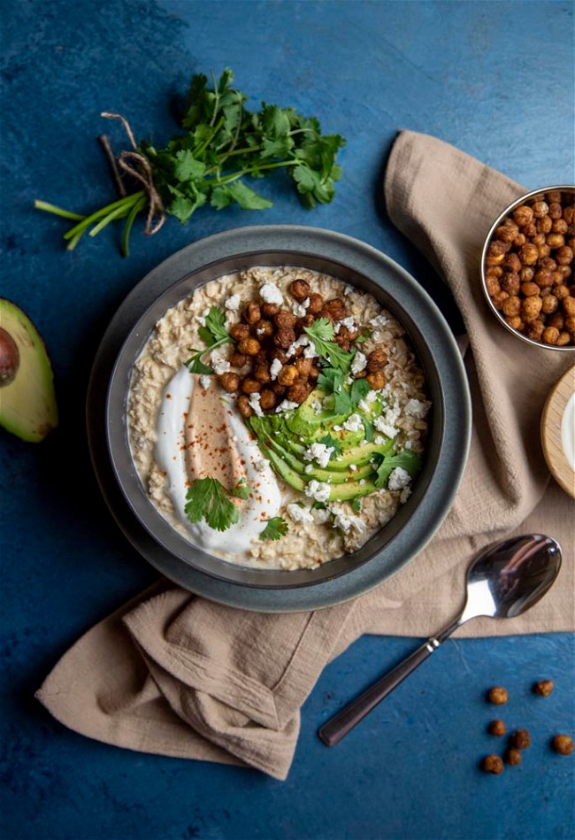 Image of Savory Cashew Butter & Chickpea Oatmeal