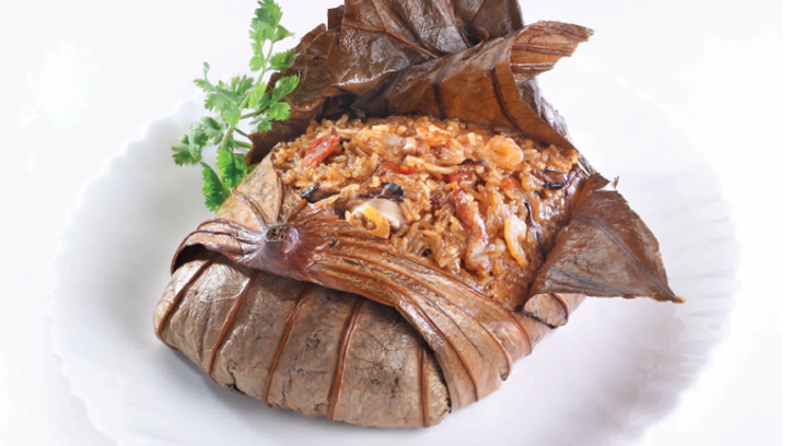 Image of Steamed Glutinous Rice Wrapped in Lotus Leaf
