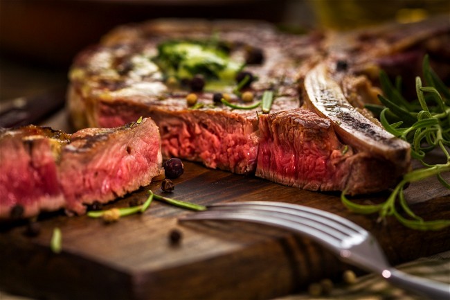 Image of Pan Seared Tender T-Bone Steak