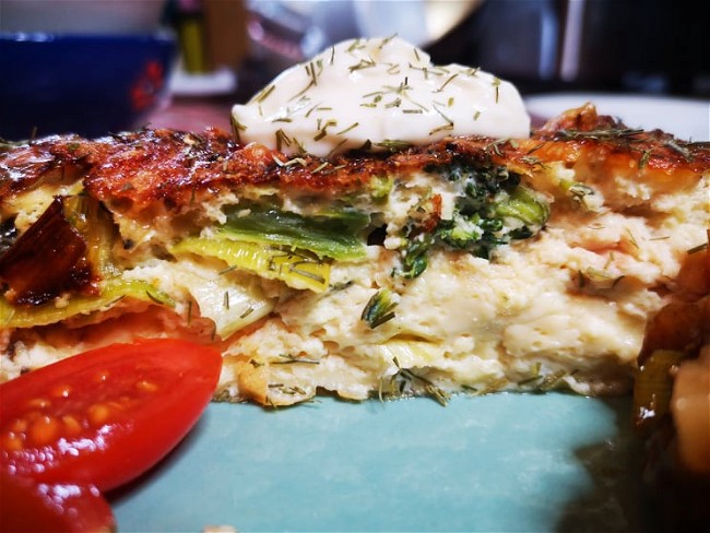 Image of 1 Crustless Quiche 4 Ways - Salmon & Broccoli