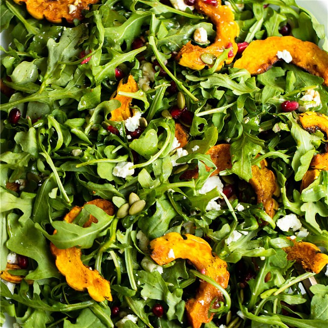Image of Turmeric Roasted Delicata Squash Salad