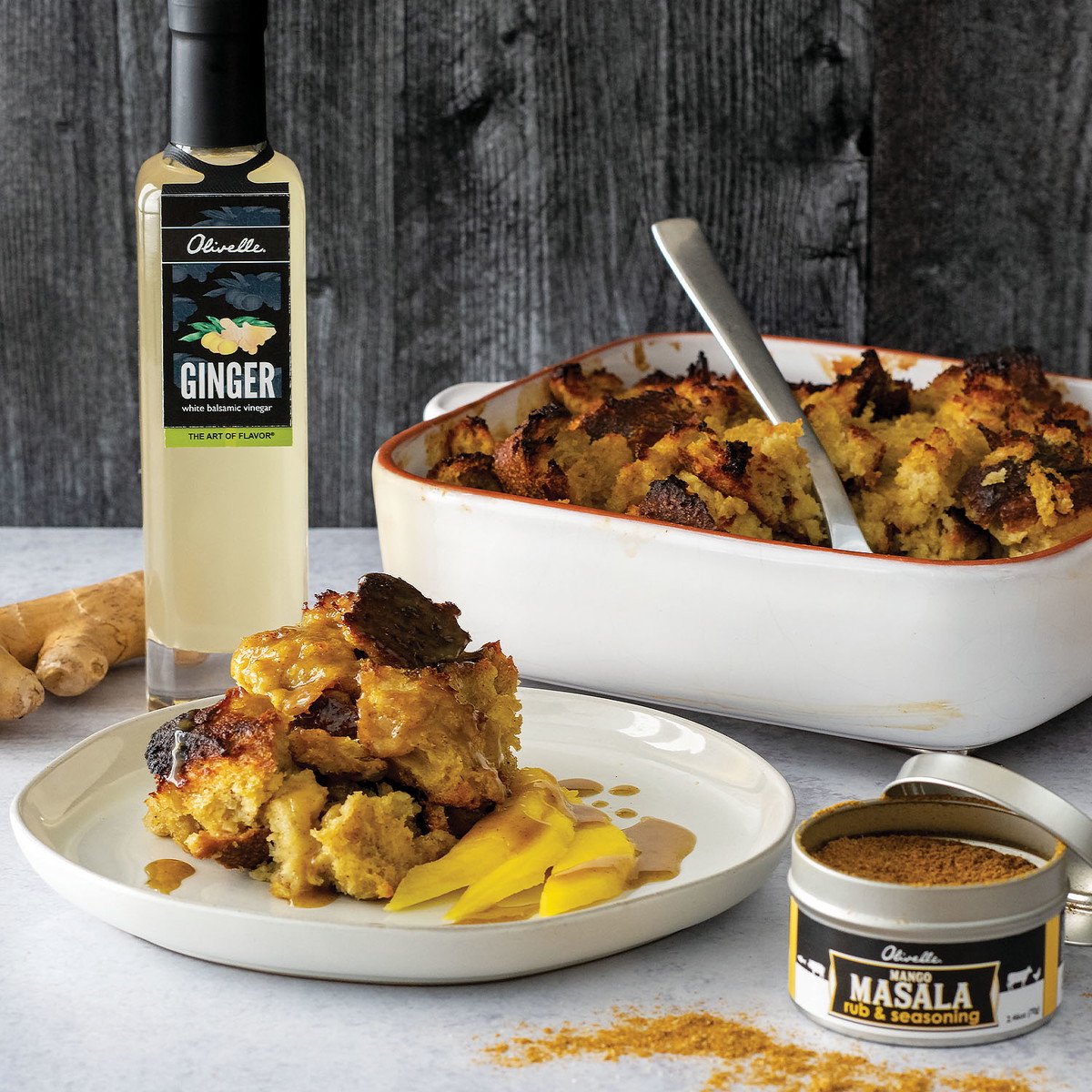 Coconut Curry Bread Pudding