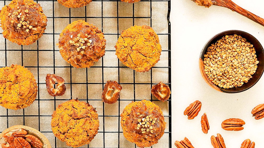 Image of Cinnamon Apple Pumpkin Pecan Muffins