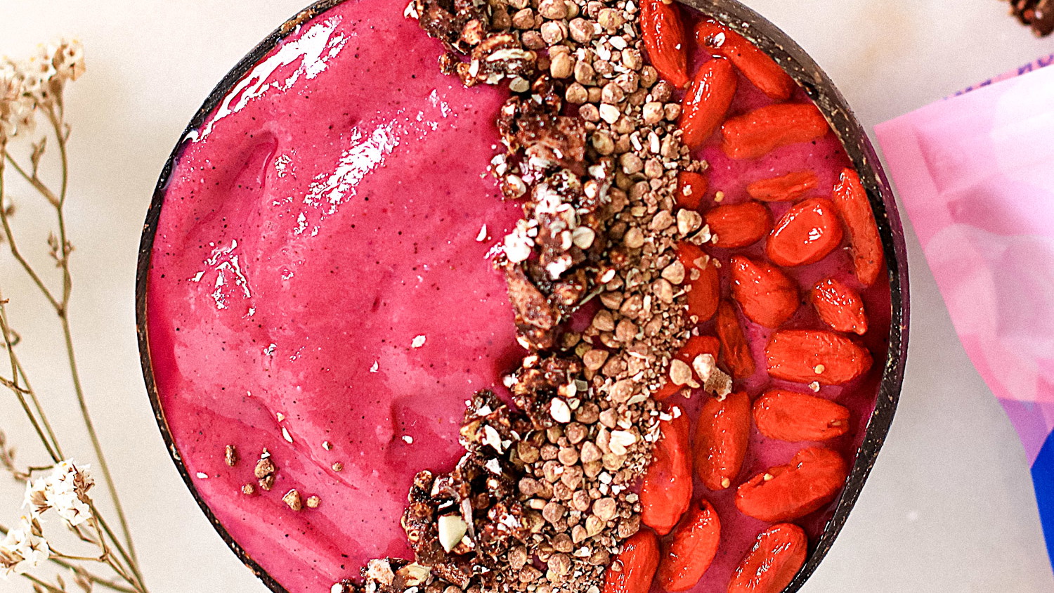 Image of Danielle's Pink Protein Smoothie Bowl