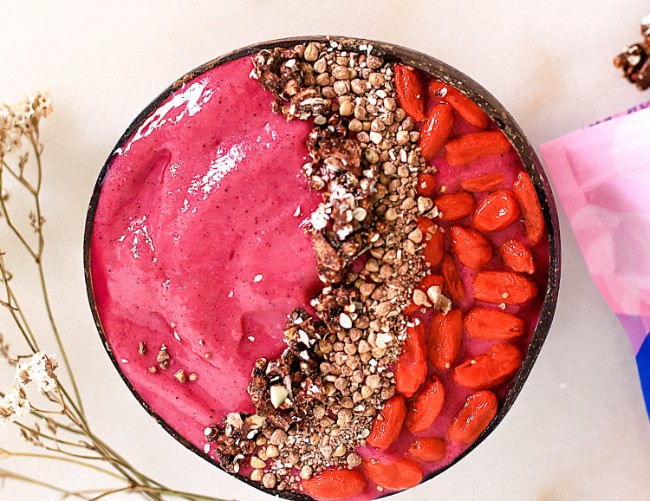 Image of Danielle's Pink Protein Smoothie Bowl