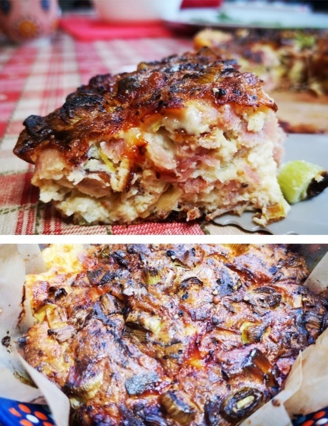 Image of 1 Crustless Quiche 4 Ways - Ham & Spring Onion
