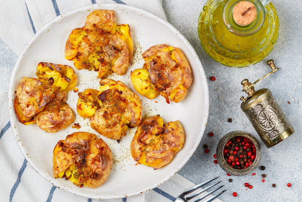 Crispy Cajun Smashed Potatoes 