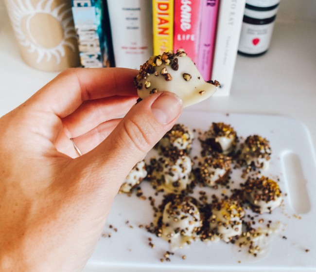 Image of Peanut Butter Crunchy Snowballs