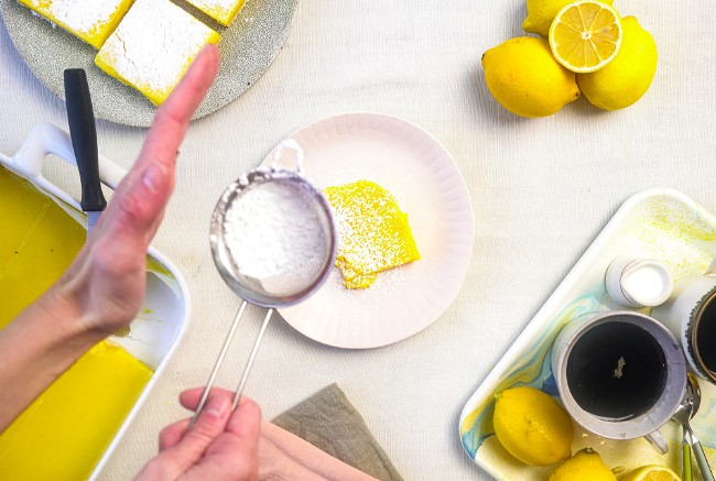 Image of Lemon Squares with a Shortbread Cookie Crust