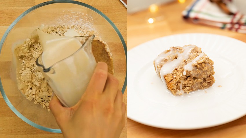 Image of Vegan Cinnamon Roll Baked Oatmeal