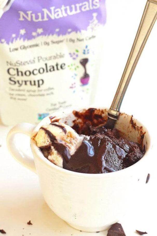 Chocolaty Protein Brownie Mug Cake - Healthy With a Chance of Sprinkles