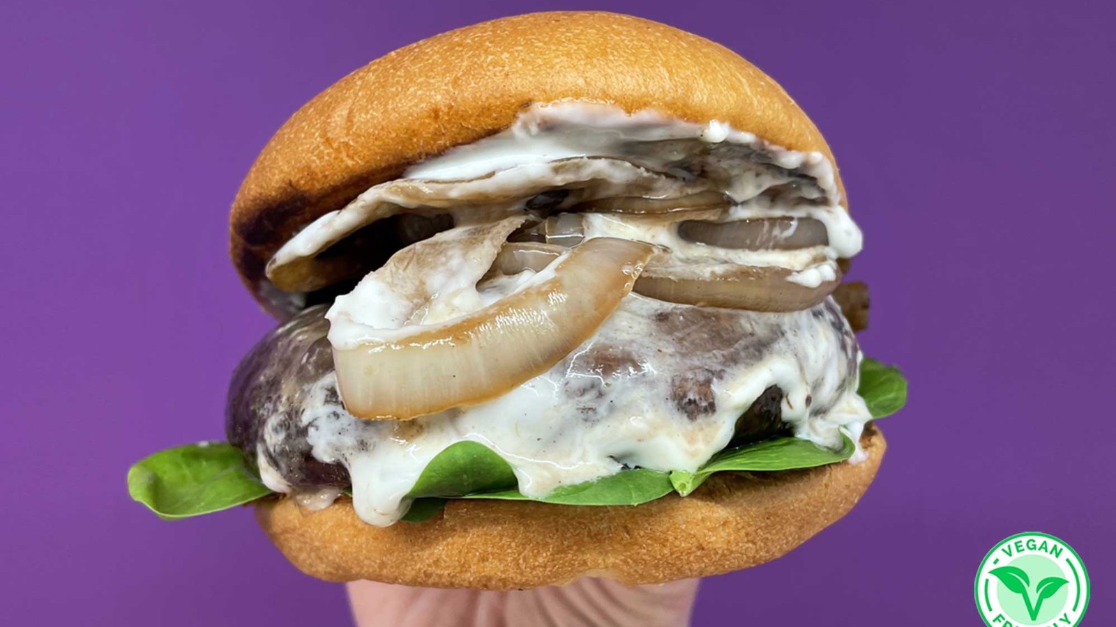 Image of Portobello — Burger vegano con funghi portobello e cipolla