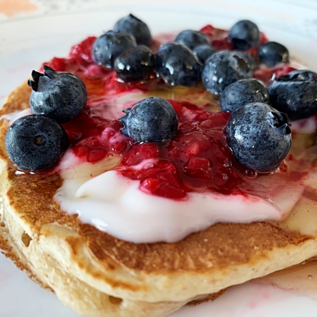 Image of Pancakes au yogourt grec