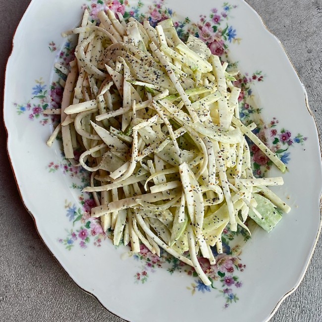 Image of Celery Root, Fennel, and Apple Salad with Labne Dressing