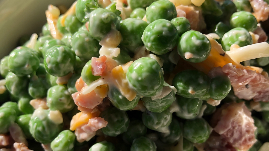 Image of Salade de petits pois et bacon