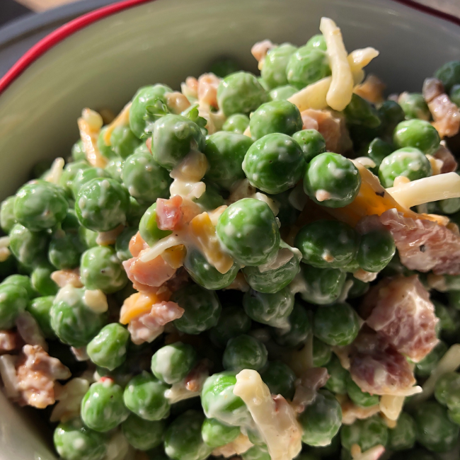 Image of Salade de petits pois et bacon