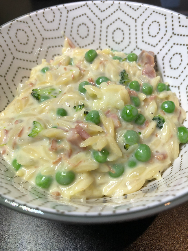 Image of Orzo Jambon Et Petit Pois