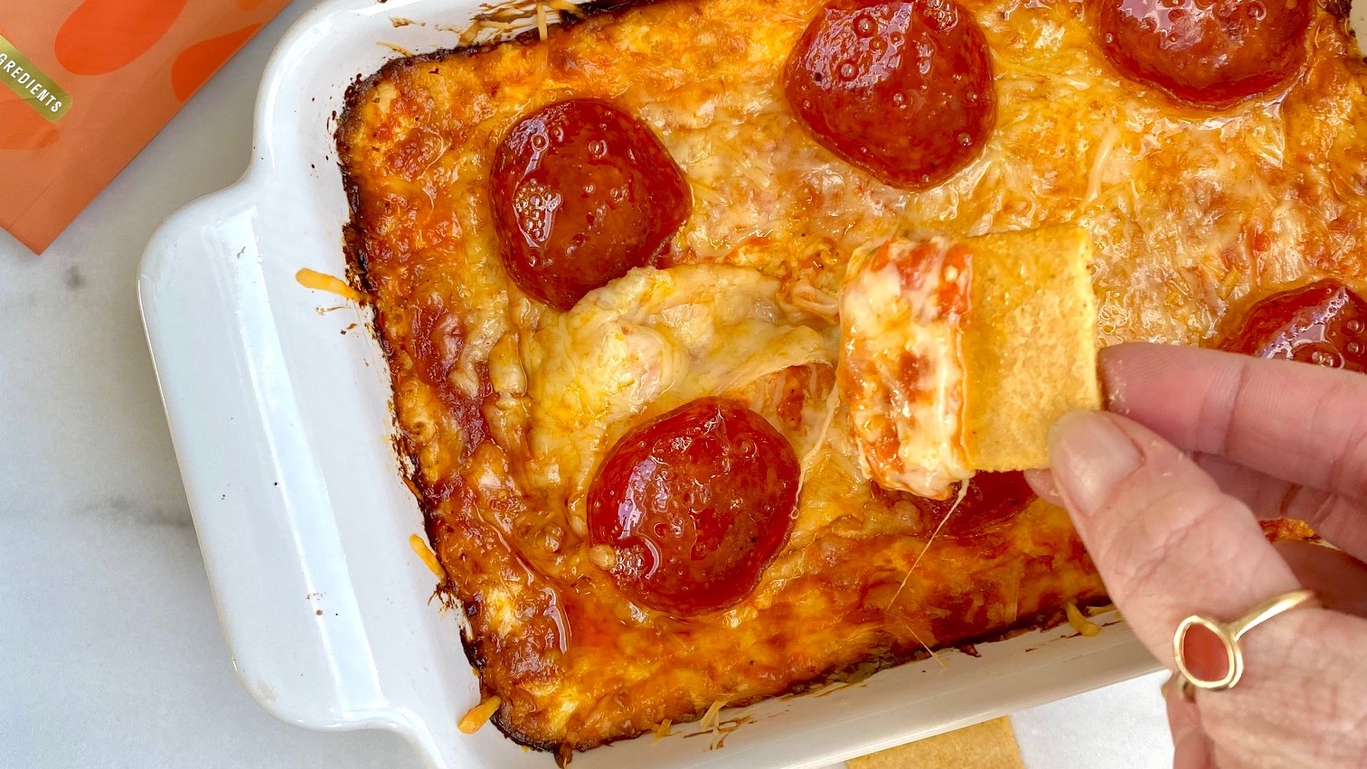 Image of Dreamy Cheesy Pizza Dip
