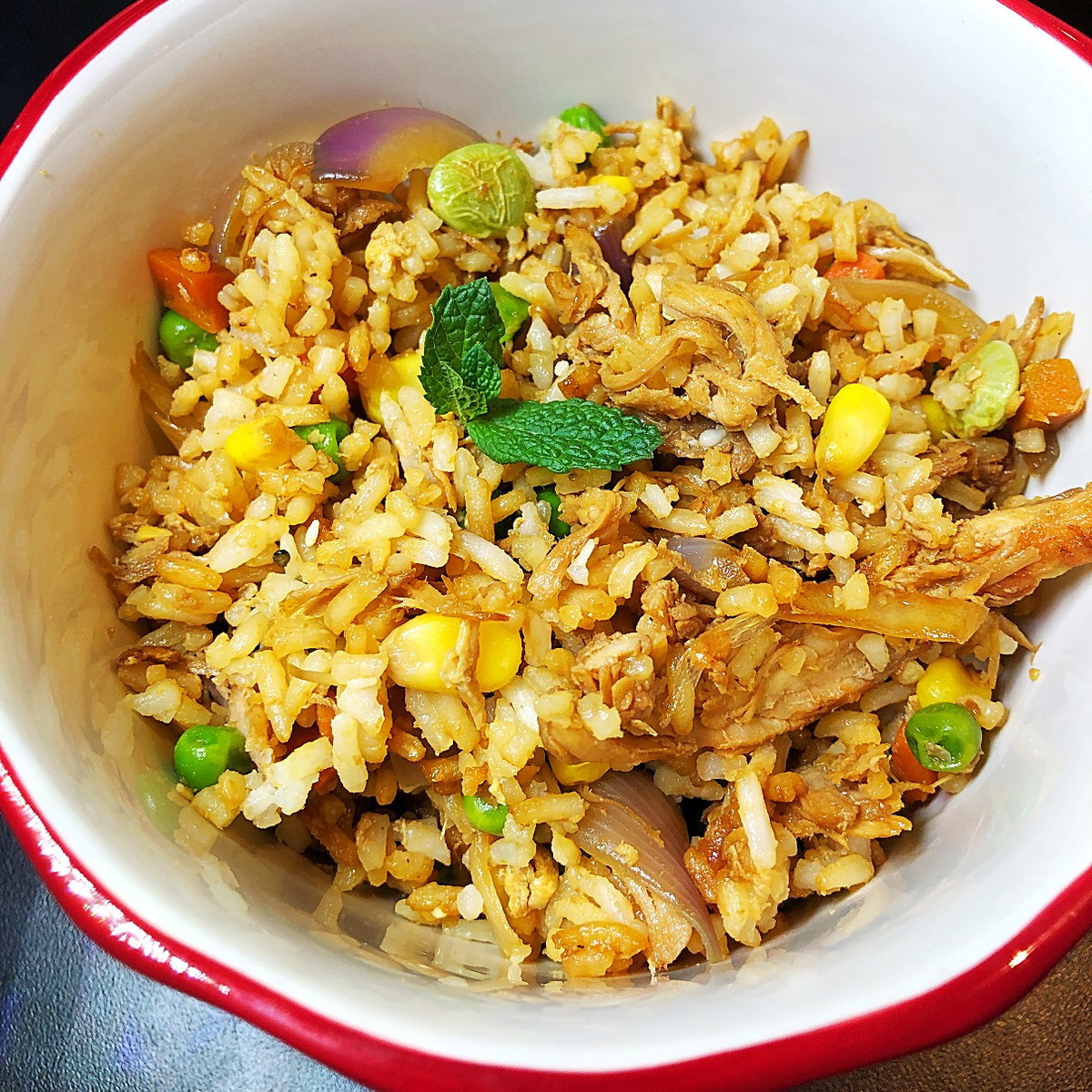 Riz frit au poulet