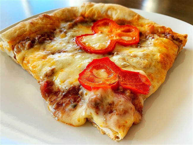 Image of Pizza à la sauce à spaghetti