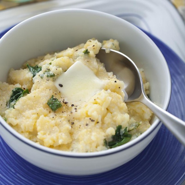 Image of Spinach and Onion Polenta