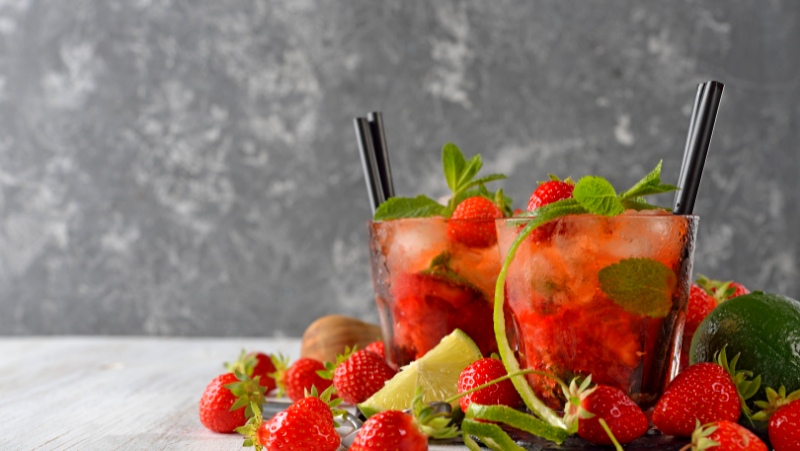 Image of Strawberry Mezcal Mojito