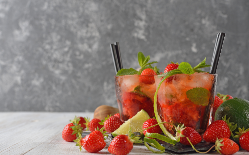 Strawberry Mezcal Mojito